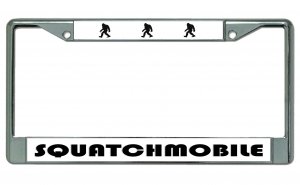 Squatchmobile Chrome License Plate Frame