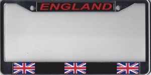 ENGLAND Chrome Metal License Plate Frame