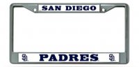 San Diego Padres Chrome License Plate Frame