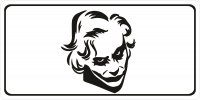Joker Black And White Photo License Plate