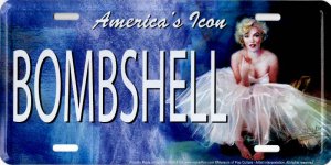 Marilyn Monroe Bombshell Metal License Plate