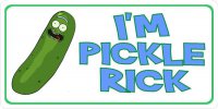 I'm Pickle Rick Photo License Plate