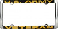 U.S. Army Veteran Thin Rim Chrome License Plate Frame