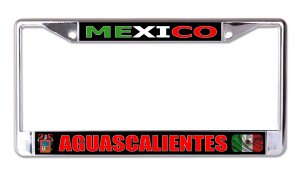 Mexico Aguascalientes Chrome License Plate Frame