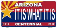 Arizona Centennial "It Is What It Is" License Plate