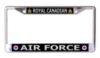 Royal Canadian Air Force Silver Letters Chrome Frame