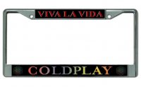 Coldplay "Viva La Vida" Chrome License Plate Frame