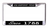 New Hampshire Proud Since 1788 Chrome License Plate Frame