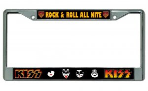 KISS Rock & Roll All Nite Chrome License Plate Frame