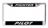 Fighter Pilot Chrome License Plate Frame