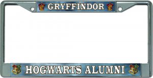 Gryffindor Hogwarts Alumni Chrome License Plate Frame