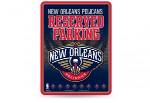 New Orleans Pelicans Metal Parking Sign