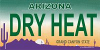 Arizona DRY HEAT Photo License Plate