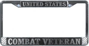 U.S. Combat Veteran License Plate Frame