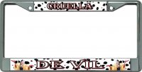Cruella De Vil #2 Chrome License Plate Frame