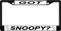 Got Snoopy Black #2 License Plate Frame