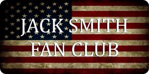Jack Smith Fan Club Photo License Plate