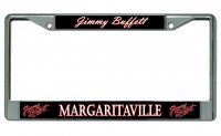 Jimmy Buffett Margaritaville Chrome License Plate Frame
