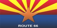 Arizona State Flag Route 66 Photo License Plate