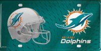 Miami Dolphins Metal License Plate