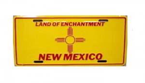 New Mexico Land of Enchantment Metal License Plate