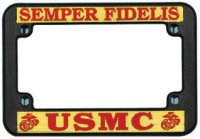 USMC Motorcycle Plastic License Plate Frame