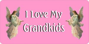 I Love My Grandkids Photo License Plate