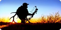 Bowhunter Silhouette Photo License Plate