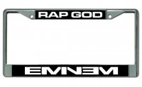 Rap God Eminem Chrome License Plate Frame