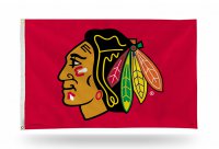 Chicago Blackhawks Red Banner Flag