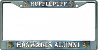 Hufflepuff Hogwarts Alumni Chrome License Plate Frame
