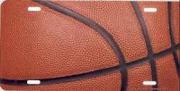 Basketball Airbrush License Plate