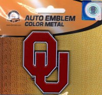 Oklahoma Sooners 3-D Color Metal Auto Emblem