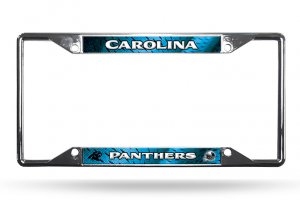 Carolina Panthers EZ View Chrome License Plate Frame