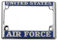 U.S. Air Force Chrome Motorcycle License Frame