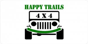 Jeep Happy Trails Photo License Plate