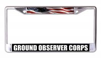 Ground Observer Corps Chrome License Plate Frame