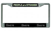 The Doors "People Are Strange" Chrome License Plate Frame