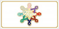 Hope Multi Ribbon Photo License Plate