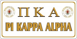 Pi Kappa Alpha Photo License Plate