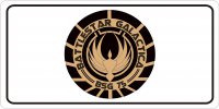 Battlestar Galactica Logo Centered Photo License Plate
