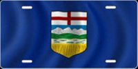 Alberta Flag Airbrush License Plate