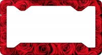 Red Roses Thin Style License Plate Frame