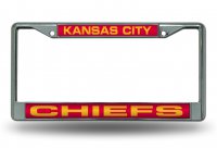 Kansas City Chiefs Laser Chrome License Plate Frame