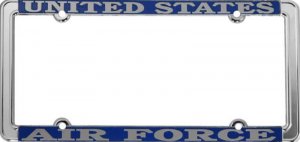 United States Air Force Thin Rim Chrome License Plate Frame