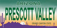Arizona PRESCOTT VALLEY Photo License Plate