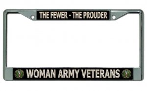 Woman Army Veterans … Chrome License Plate Frame