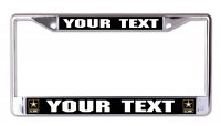 U.S. Army Custom Text Chrome License Plate Frame