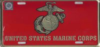 U.S Marine Globe & Anchor License Plate