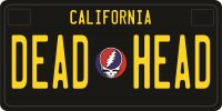 California Black Plate Dead Head With Logo Photo License Plate